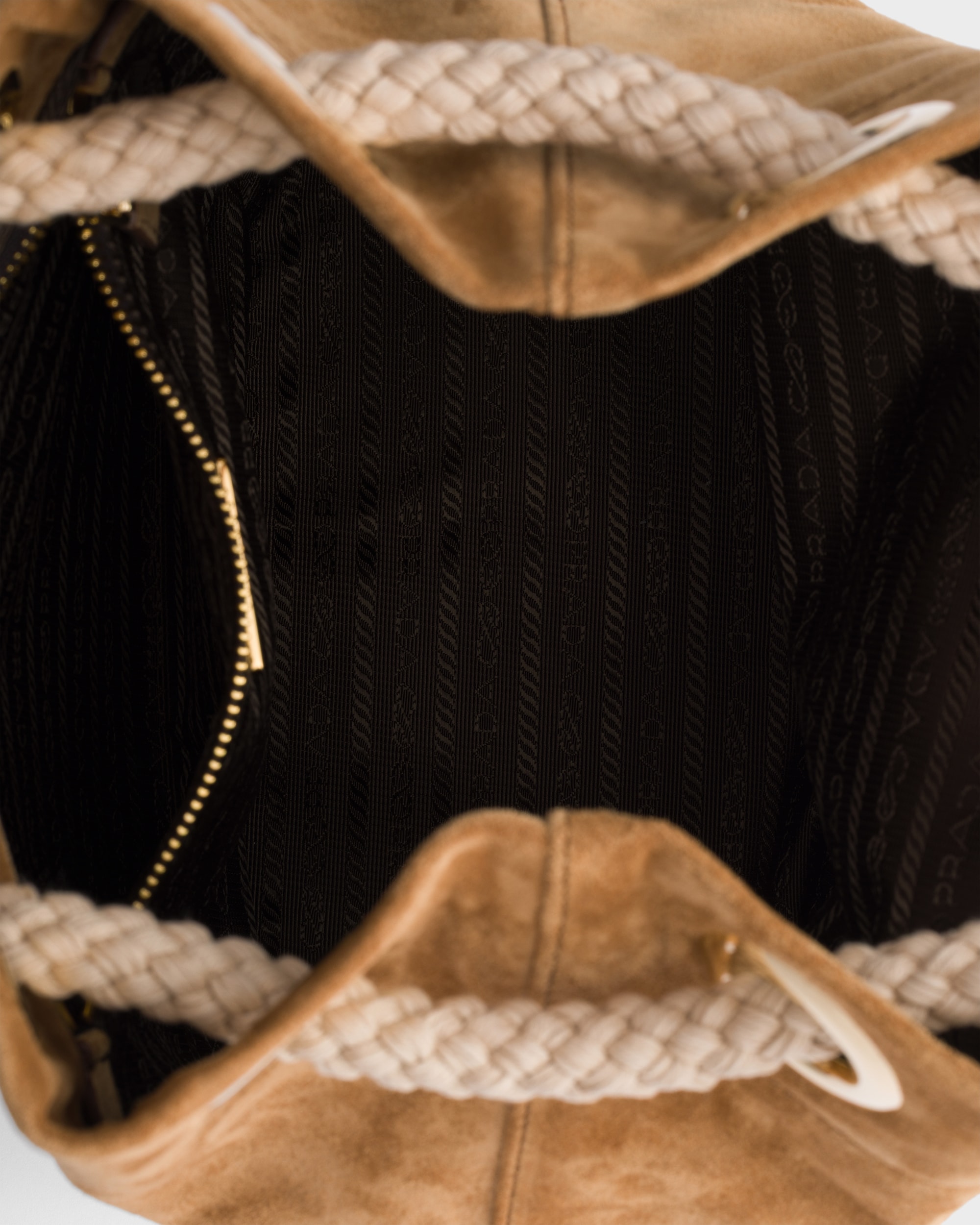 Small Prada Mariner suede bucket bag - Image 4